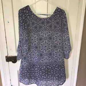 Speechless blue and white dress